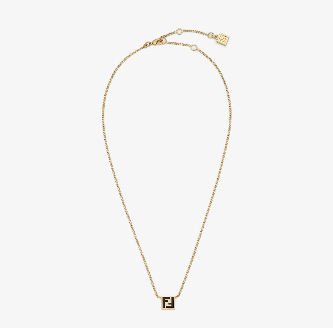18K Fendi Forever Black Necklace