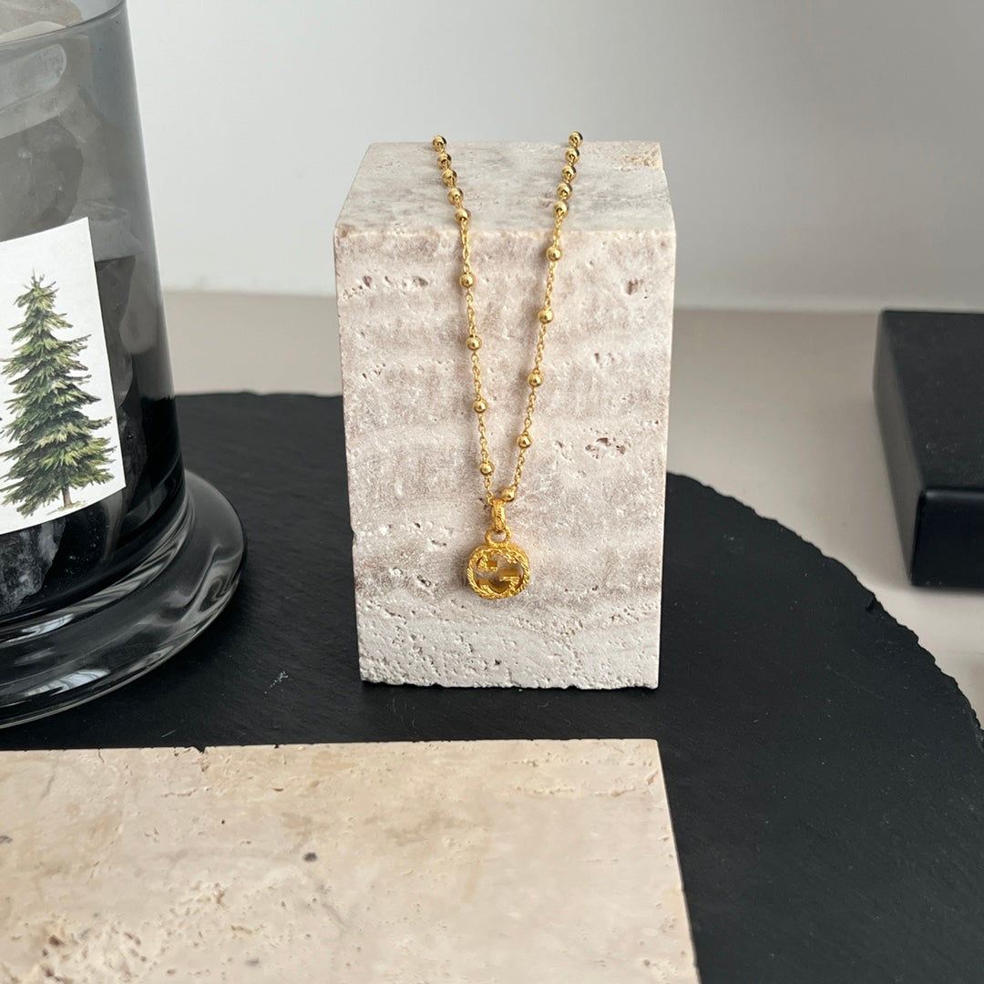 18K Double Gucci Interlocking Gucci Necklace