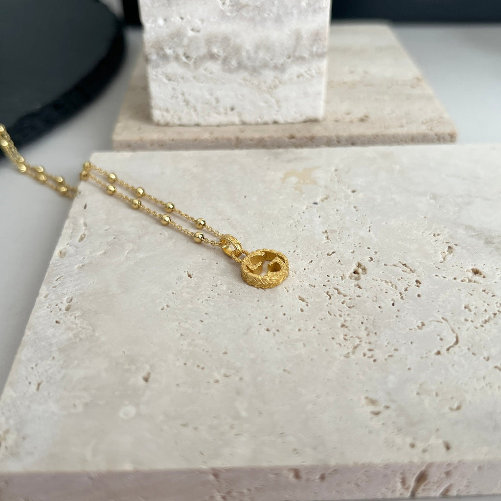 18K Double Gucci Interlocking Gucci Necklace