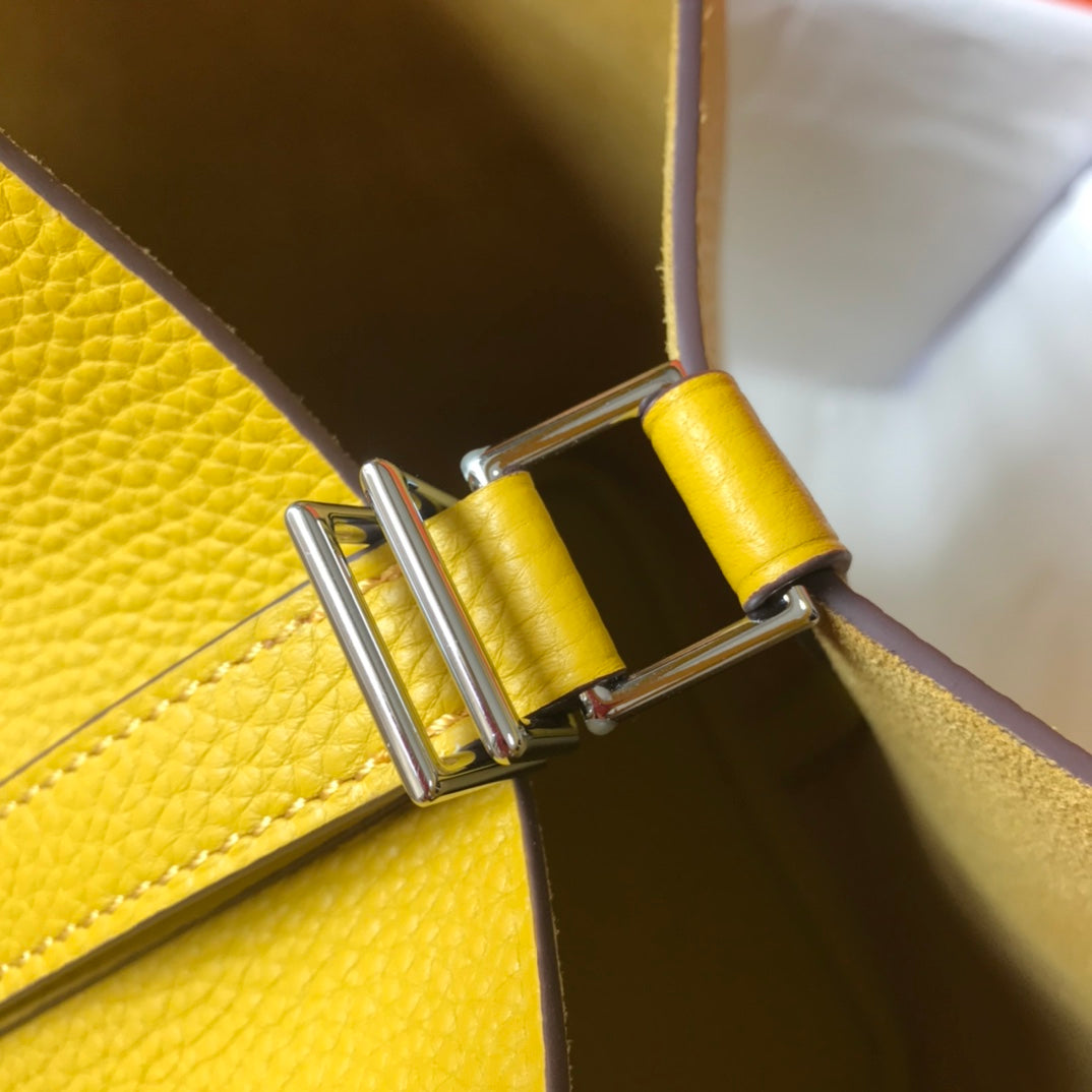 HERMES picotin lock 22 yellow togo shw