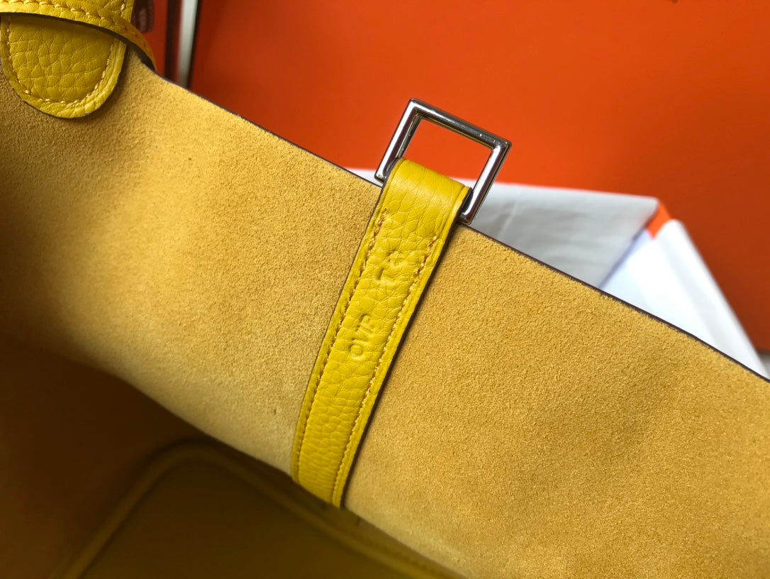 HERMES picotin lock 22 yellow togo shw