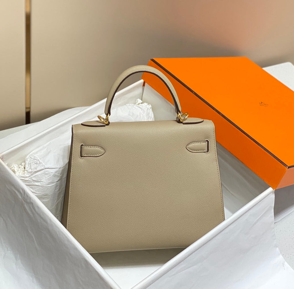 HERMES KELLY 28CM IN TRENCH EPSOM CALFSKIN GOLD HARDWARE