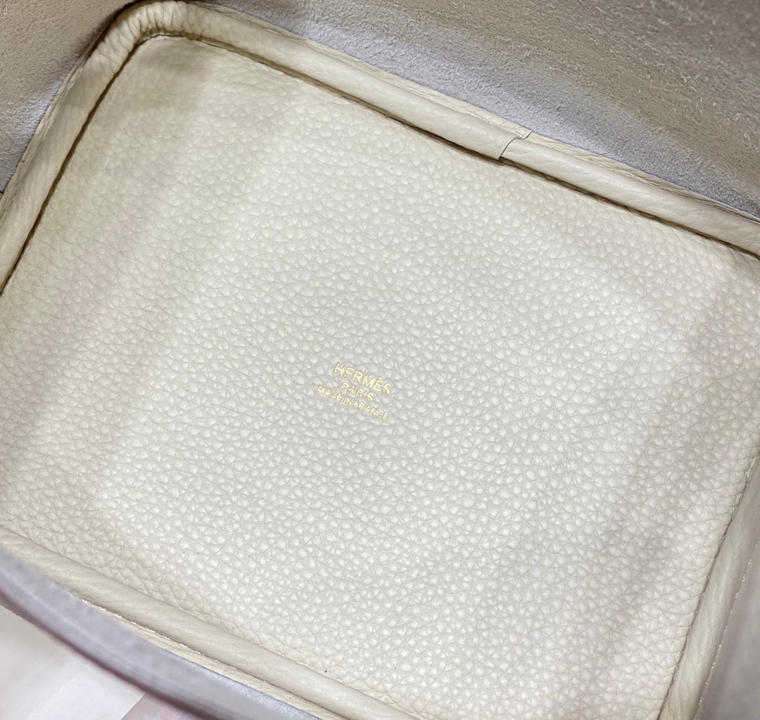 HERMES picotin lock 18 ivory togo ghw