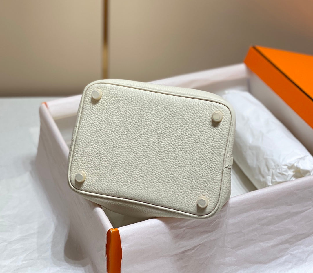 HERMES picotin lock 18 ivory togo ghw
