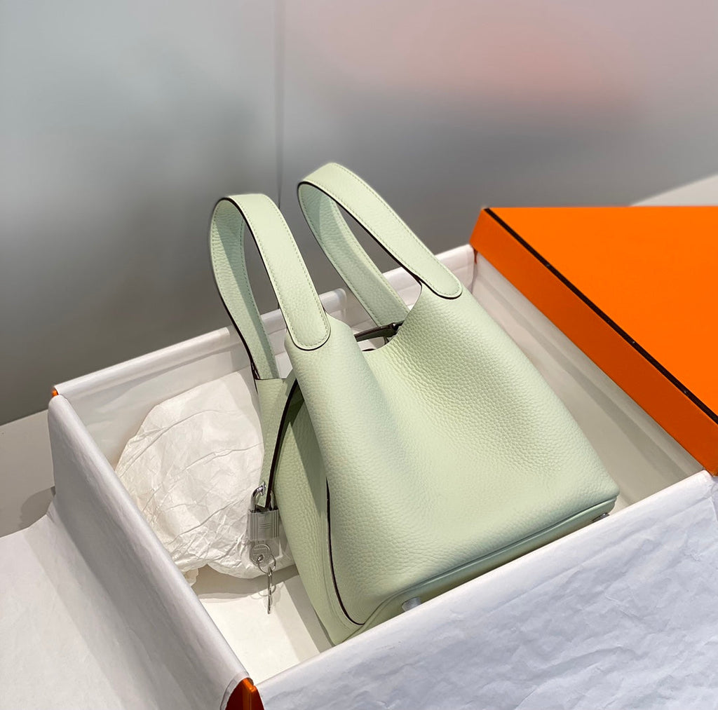 HERMES picotin lock 18 lime togo shw