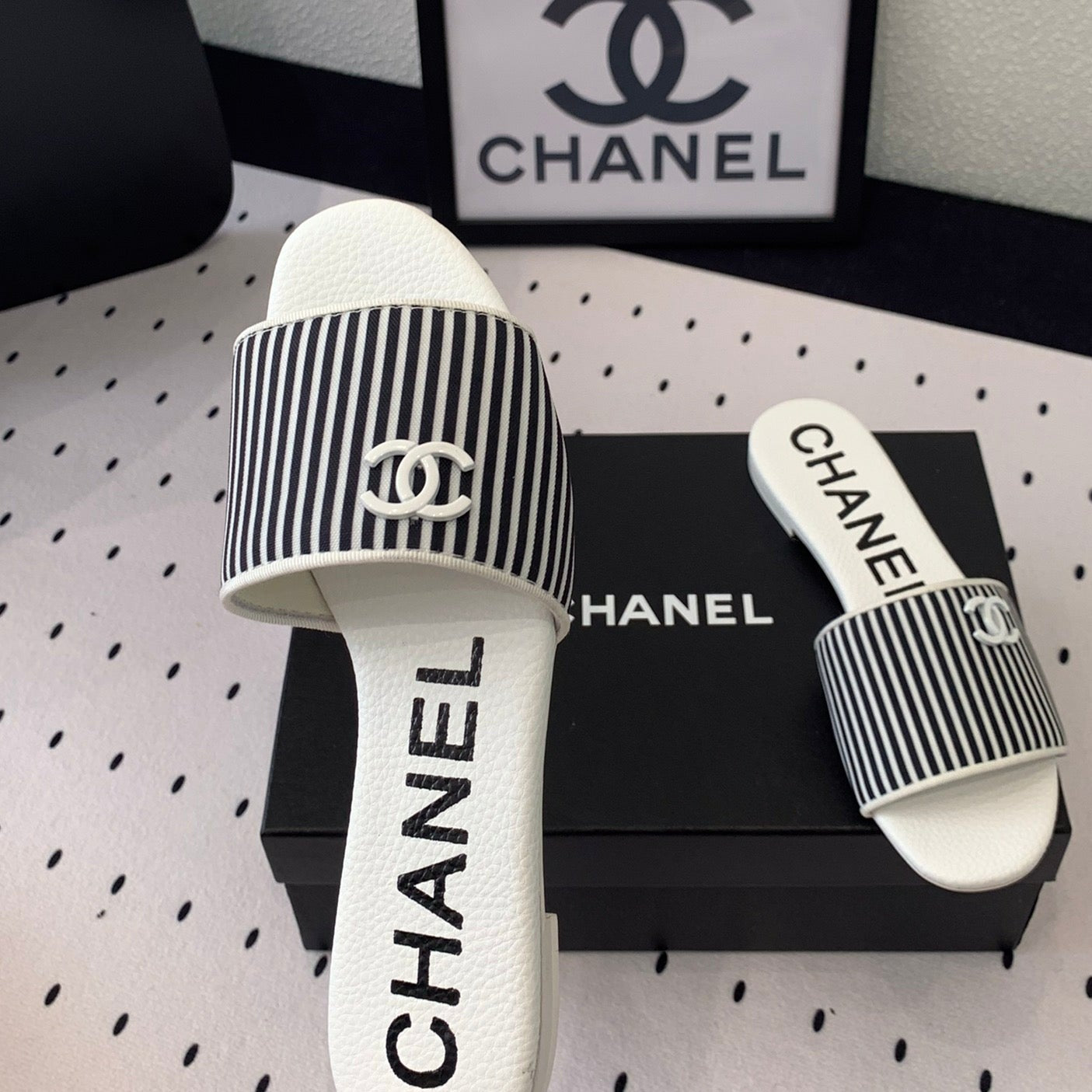 CHANEL MULES black 1 LAMBSKIN