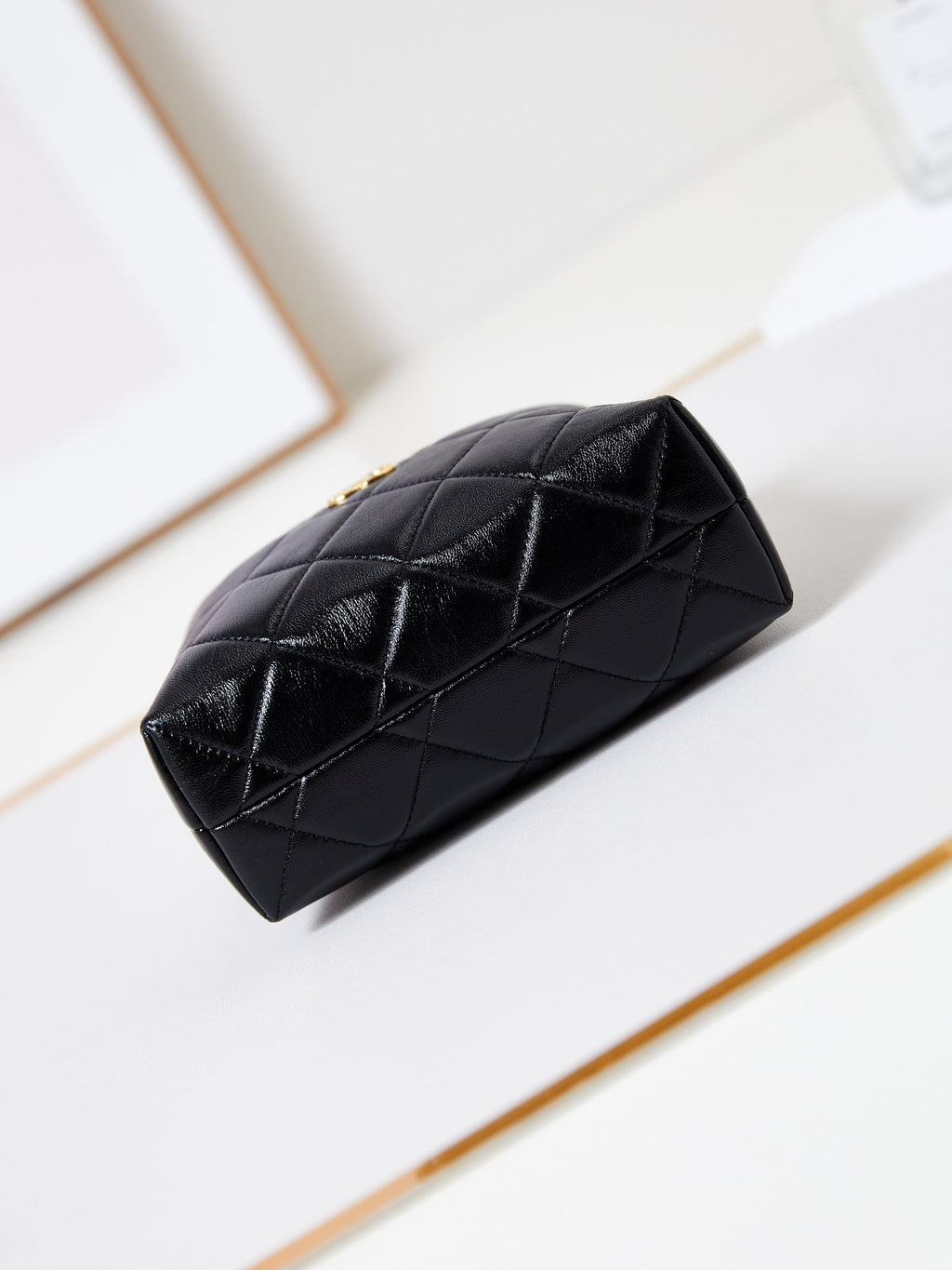 CHANEL HOBO BAG 18 IN BLACK SOFT LAMBSKIN GOLD CHAIN