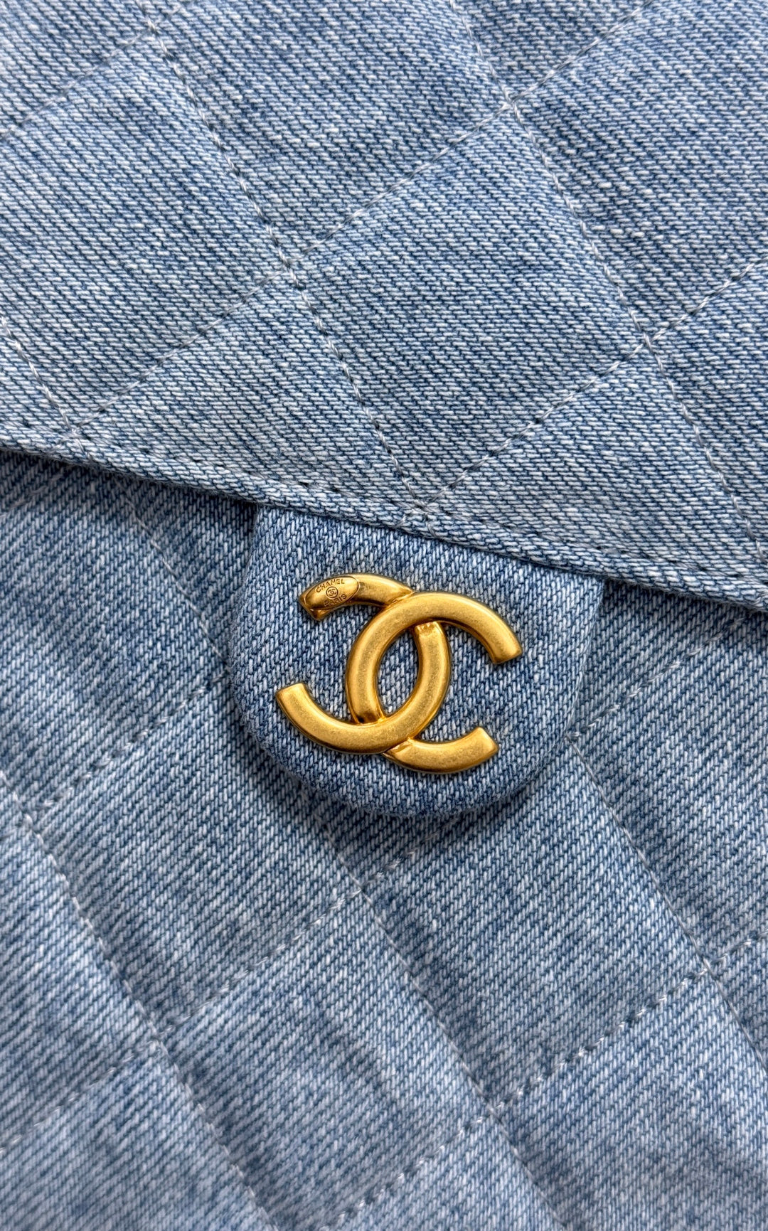 CHANEL 25S HOBO BAG 30 IN BLUE DENIM WITH GOLD HARDWARE