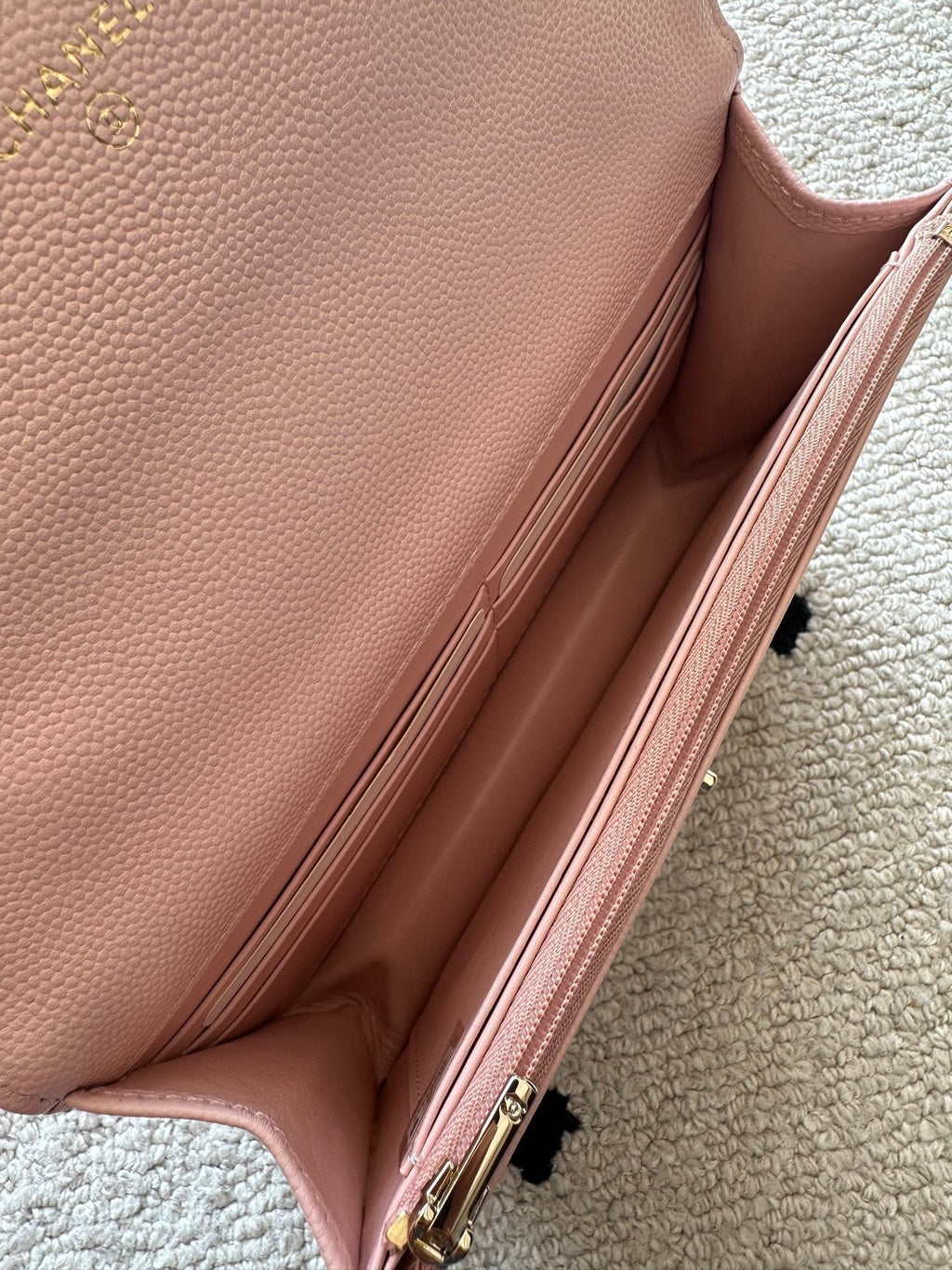 CHANEL 25S MINI FLAP BAG 19 IN LIGHT PINK CAVIAR LEATHER