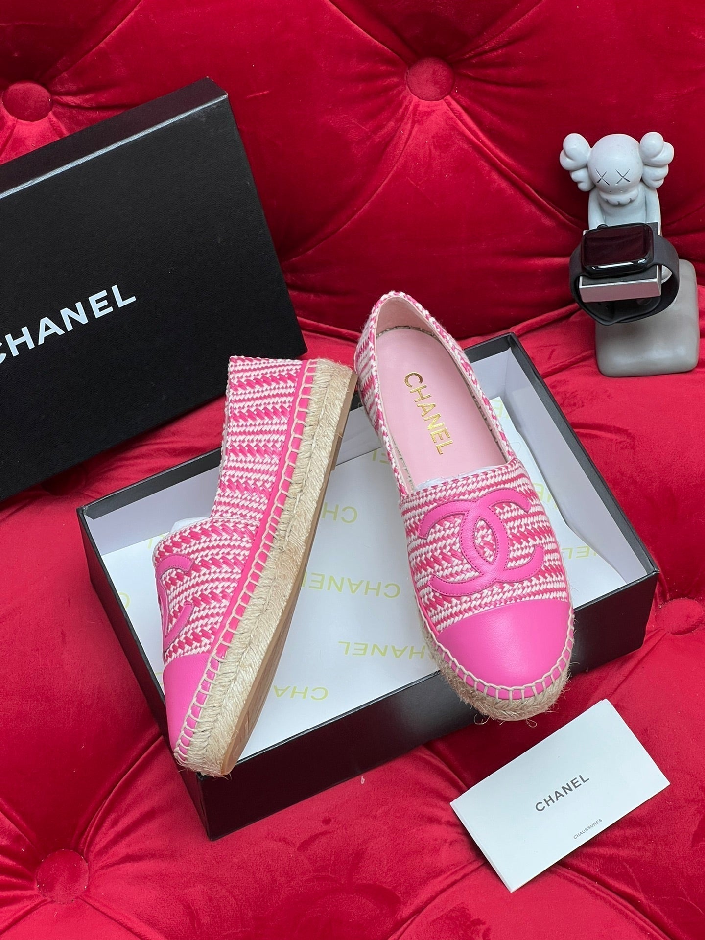 CHANEL LOAFERS IN LIGHT PINK LAMBSKIN