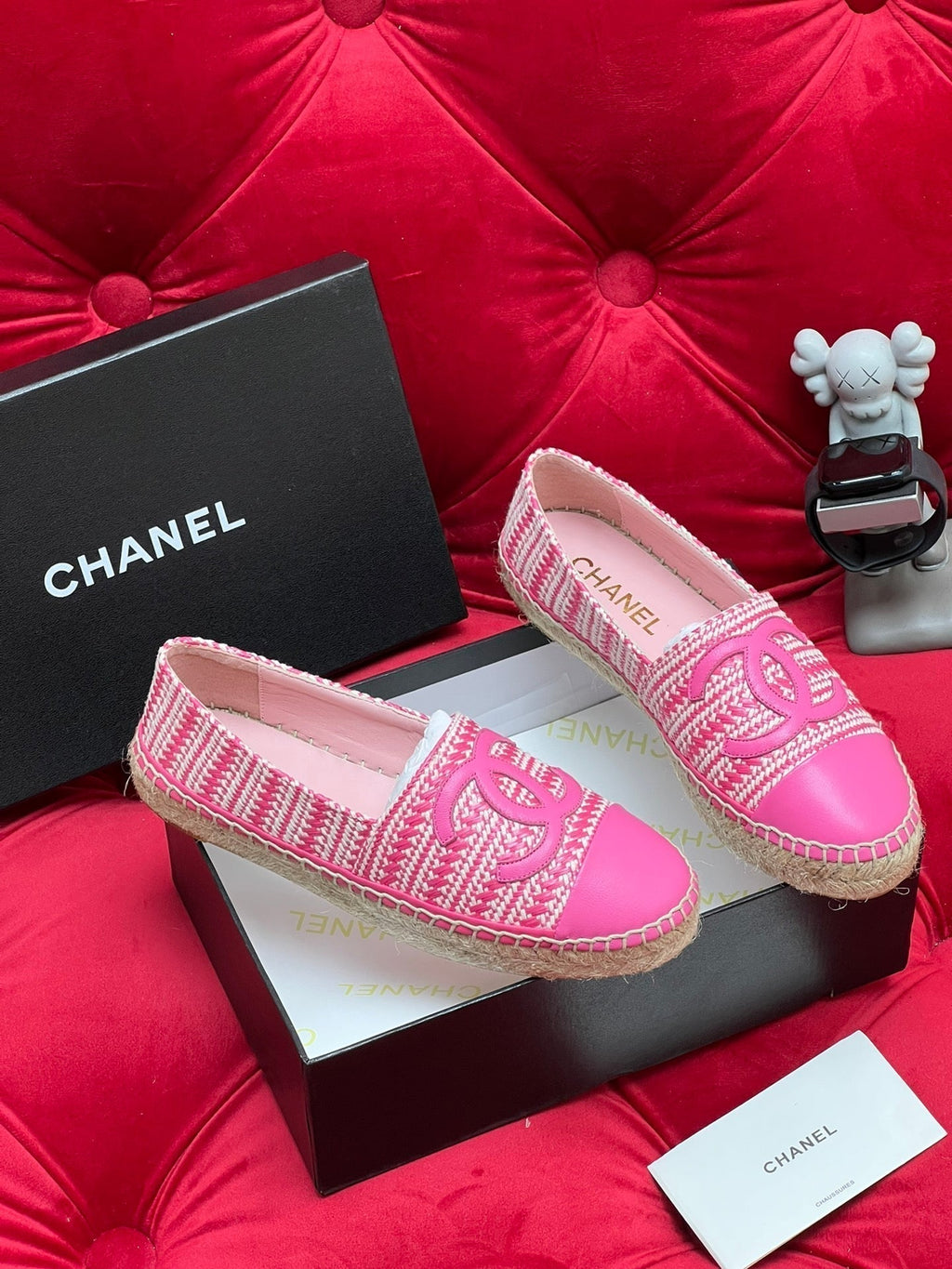 CHANEL LOAFERS IN LIGHT PINK LAMBSKIN