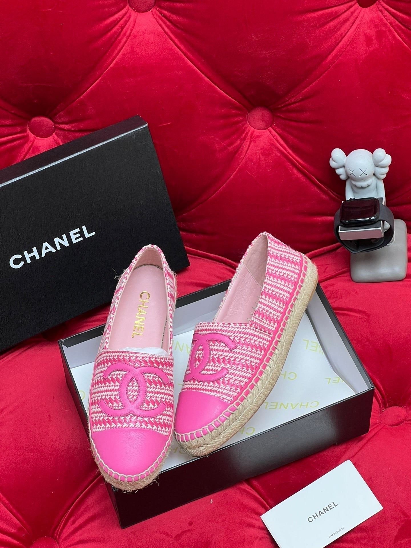 CHANEL LOAFERS IN LIGHT PINK LAMBSKIN
