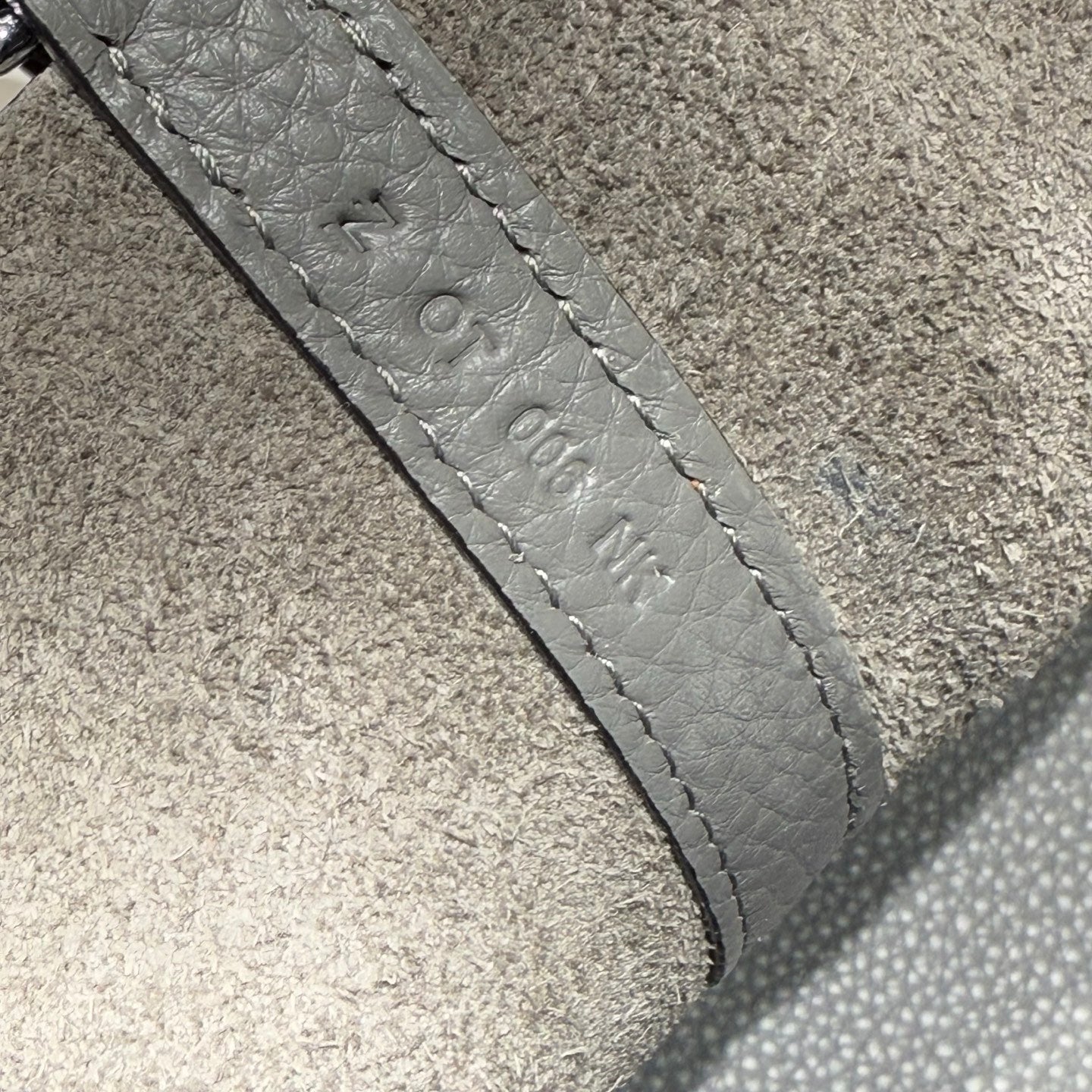 HERMES PICOTIN LOCK 22 IN GREY ETAIN CALFSKIN SILVER HARDWARE