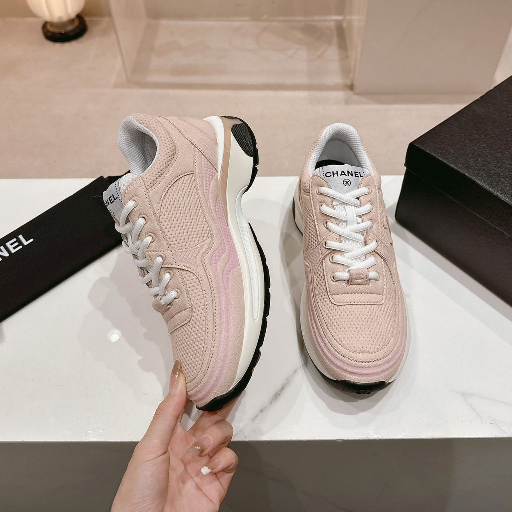 CHANEL Pale Pink Sneaker Breathable mesh