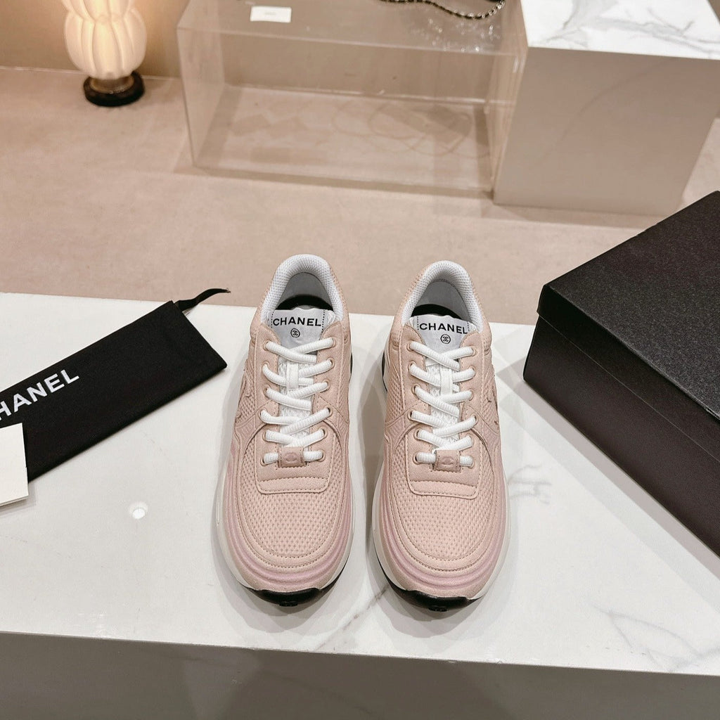 CHANEL Pale Pink Sneaker Breathable mesh