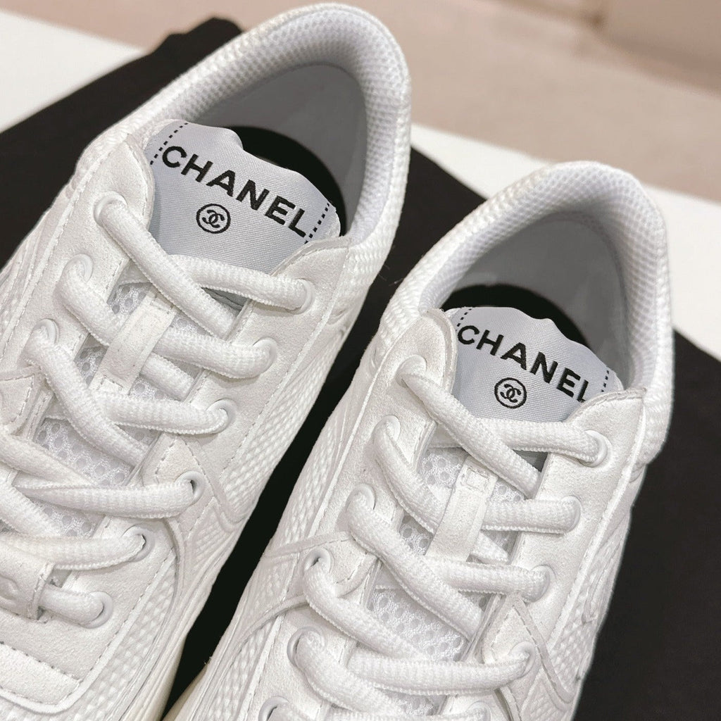 CHANEL Women's White Sneaker Breathable mesh