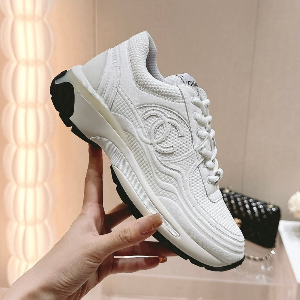 CHANEL Women's White Sneaker Breathable mesh