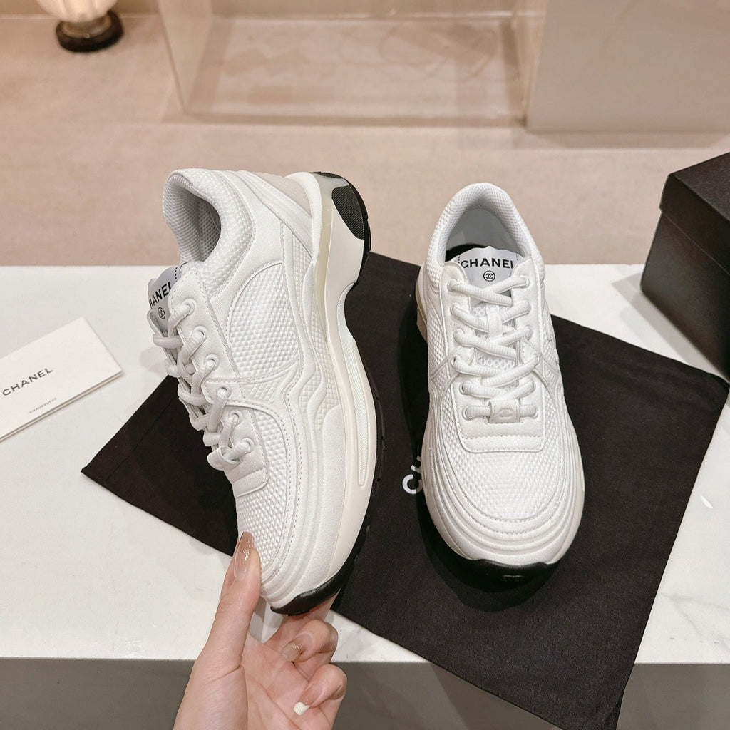 CHANEL Women's White Sneaker Breathable mesh