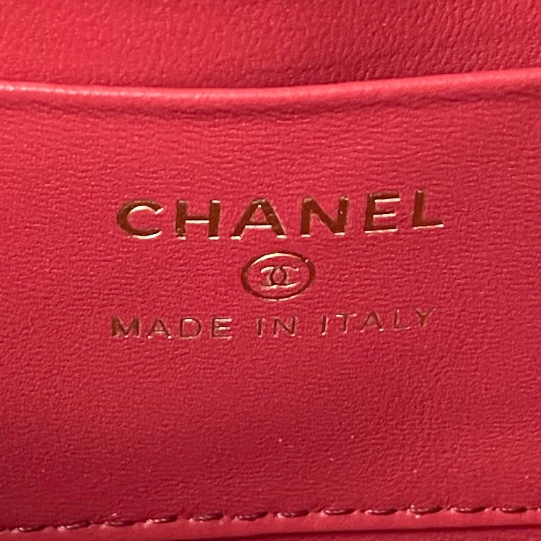 CHANEL VANITY CASE 19 BLACK LAMBSKIN GOLD HARDWARE