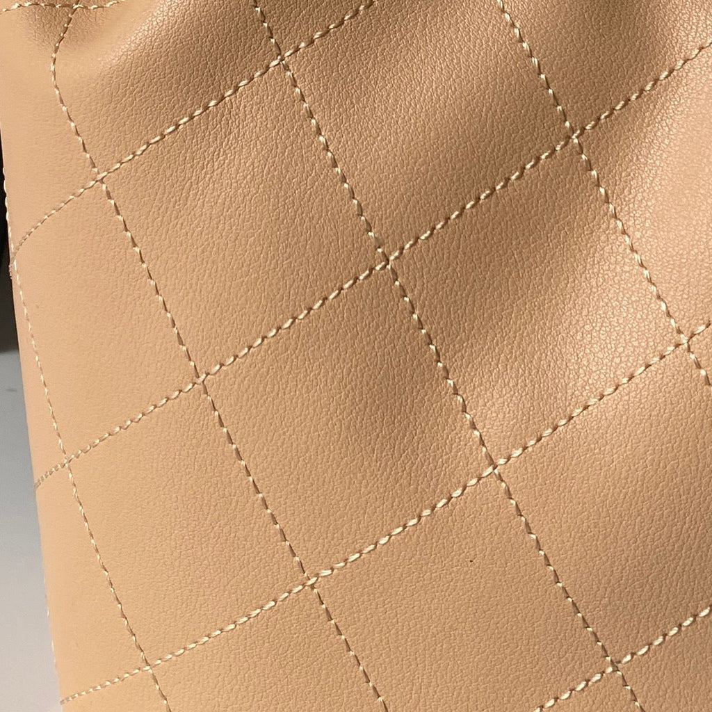 CHANEL 25S HOBO BAG 32 IN WARM SAND BEIGE LAMBSKIN