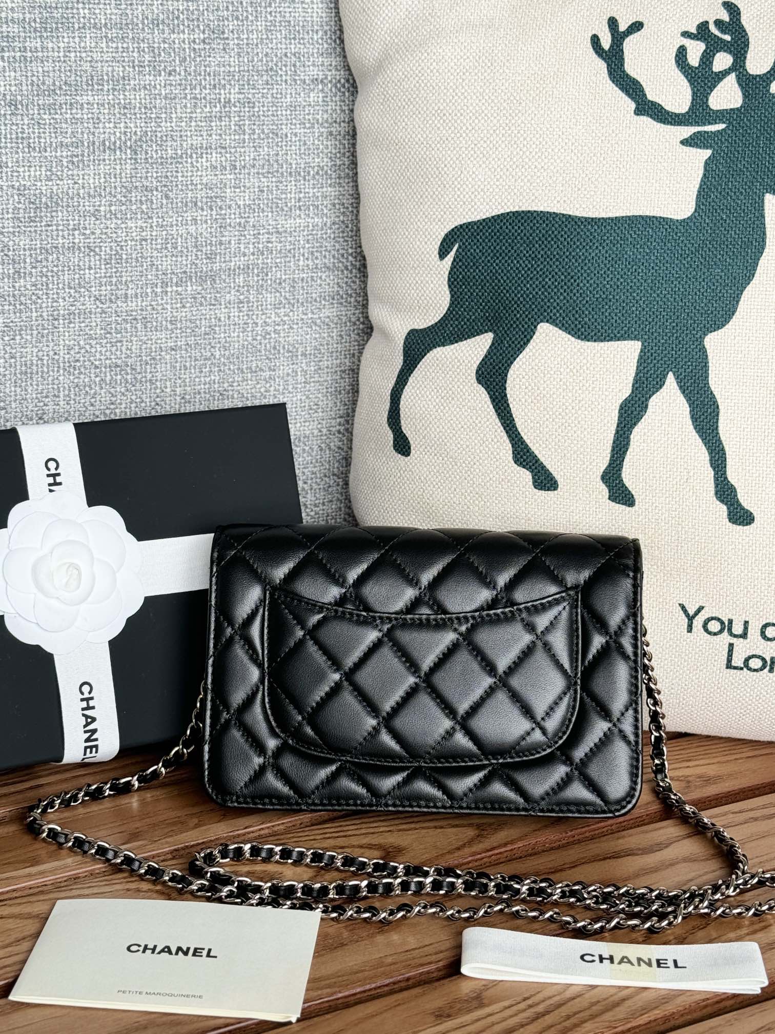 CHANEL WOC ENTRUPY 19 BAG IN BLACK CALFSKIN