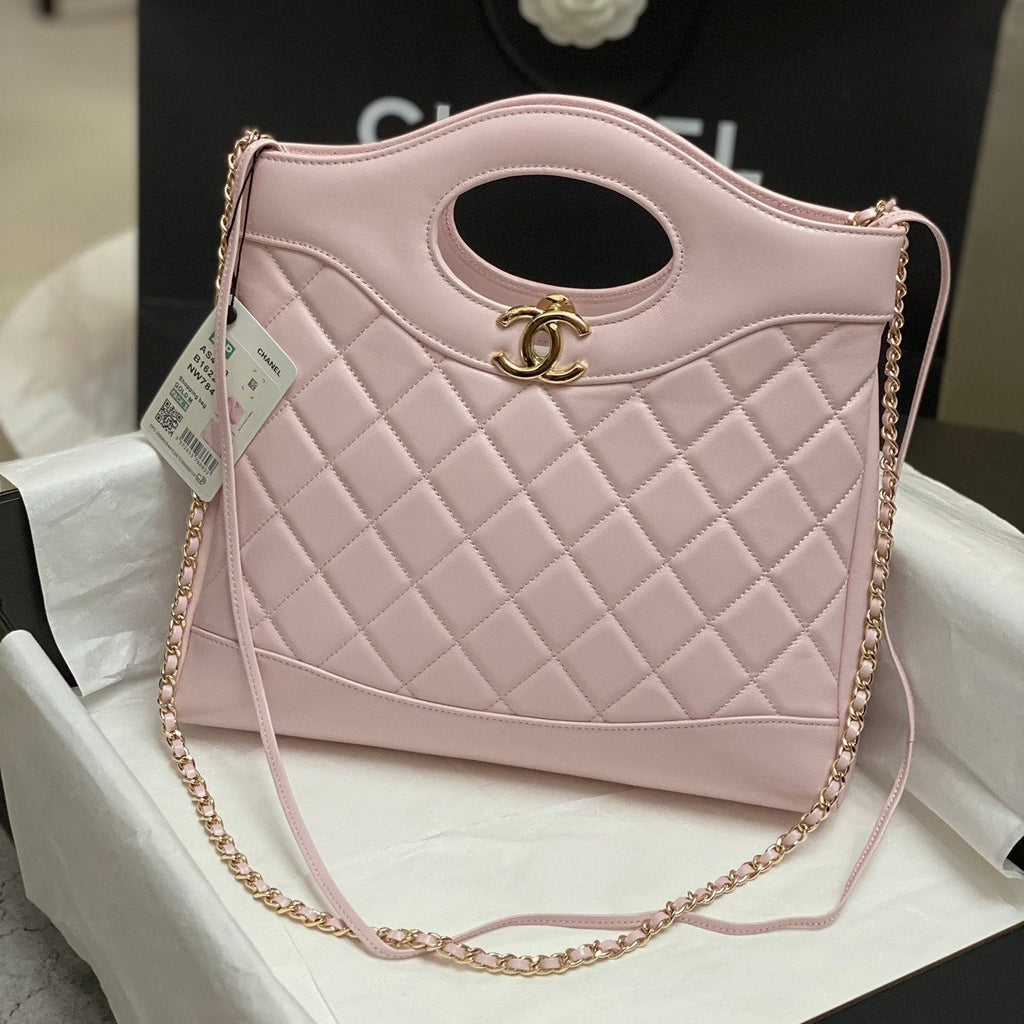CHANEL SMALL 30 SHOPPING BAG IN LIGHT PINK CALFSKIN
