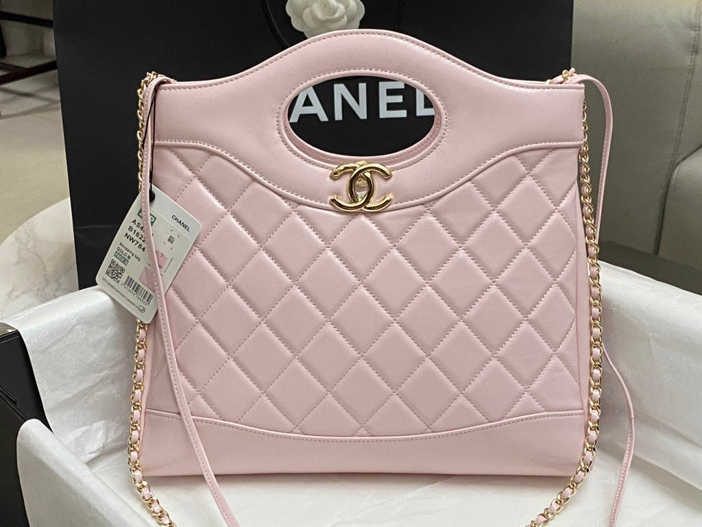 CHANEL SMALL 30 SHOPPING BAG IN LIGHT PINK CALFSKIN