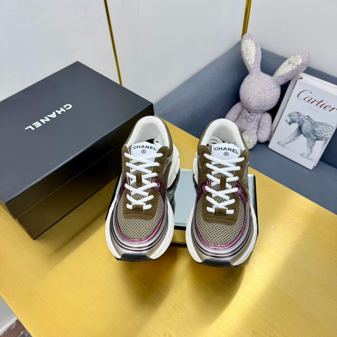 CHANEL DAD SNEAKER IN COLORFUL CALFSKIN AND BREATHABLE MESH