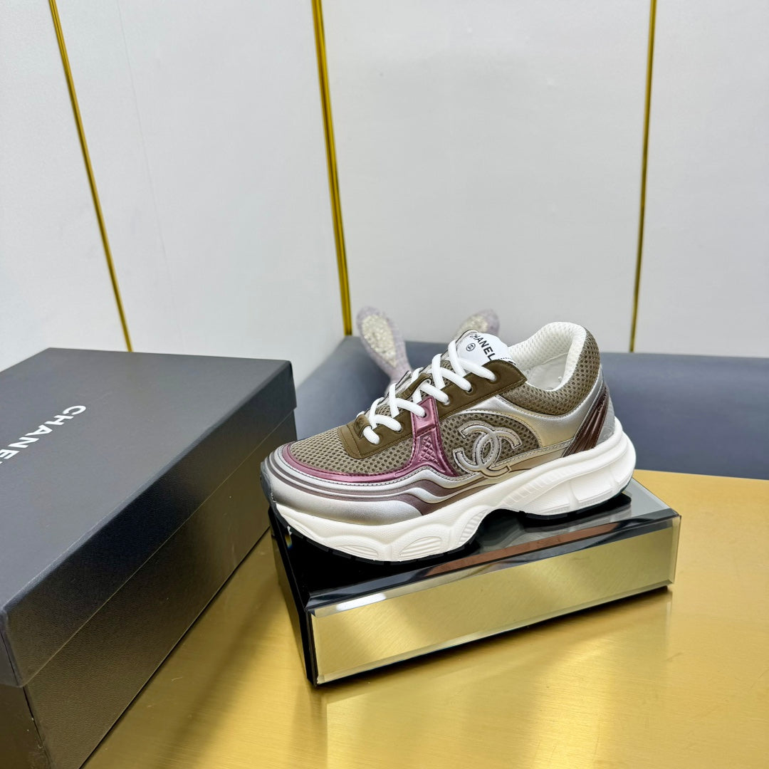 CHANEL DAD SNEAKER IN COLORFUL CALFSKIN AND BREATHABLE MESH