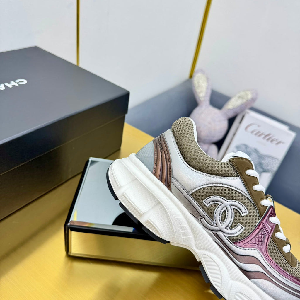 CHANEL DAD SNEAKER IN COLORFUL CALFSKIN AND BREATHABLE MESH