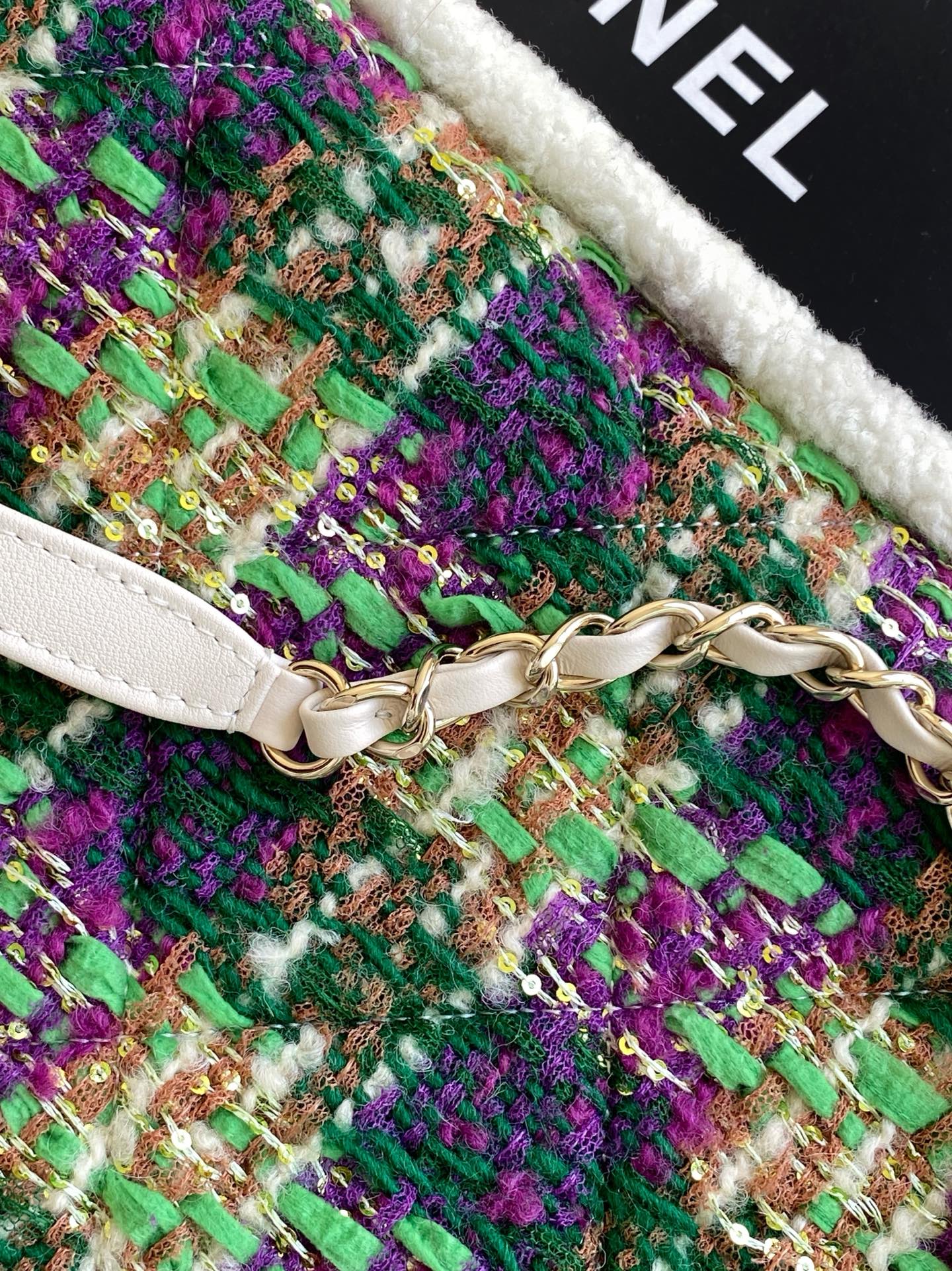 CHANEL 25S SHOPPING BAG 40 IN MULTICOLOR TWEED