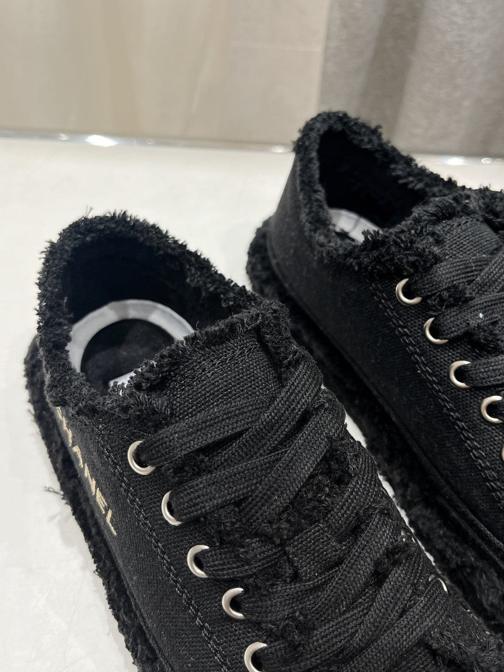 CHANEL SNEAKER BLACK DENIM FABRIC