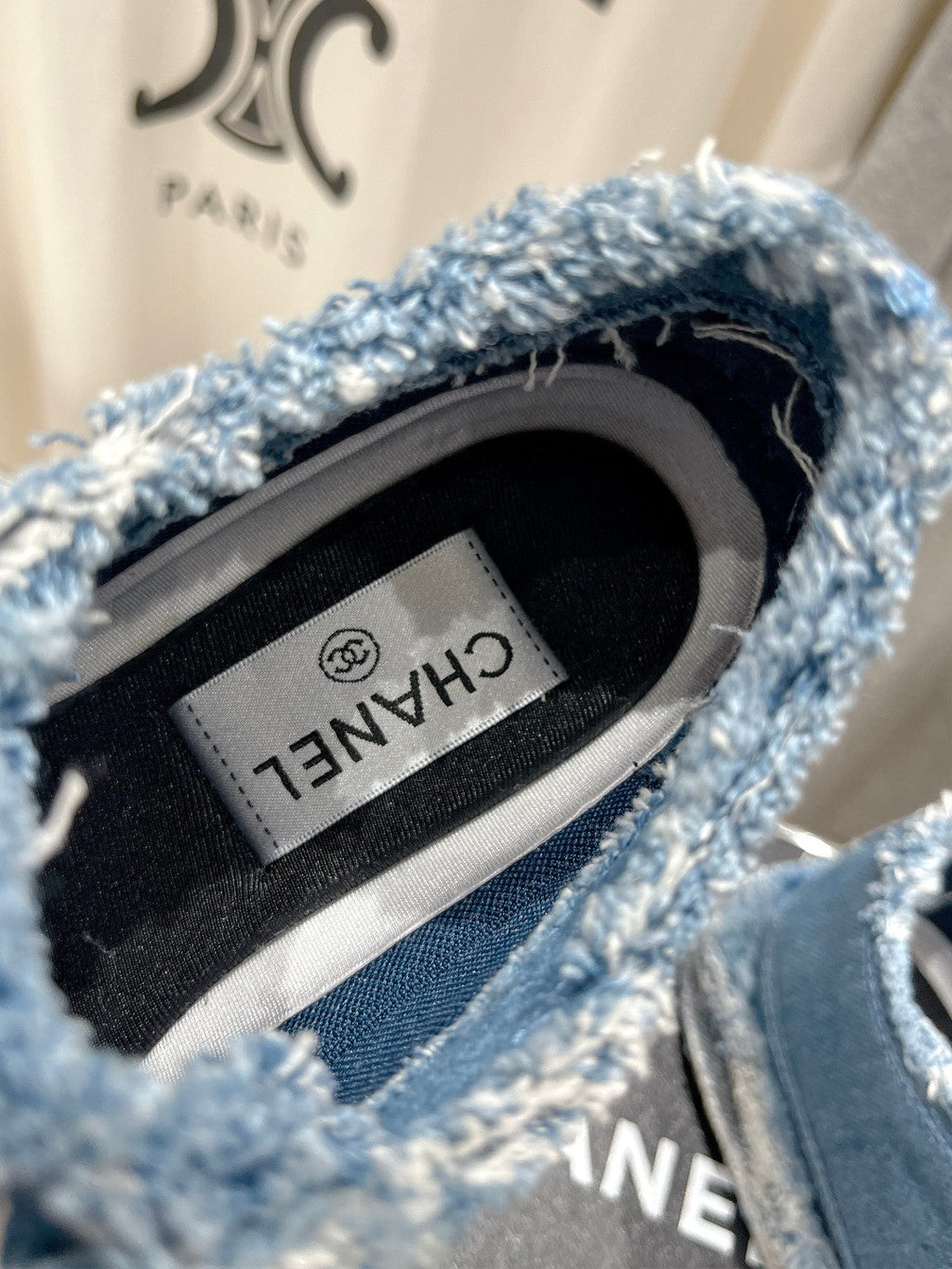 CHANEL SNEAKER SKY BLUE DENIM FABRIC